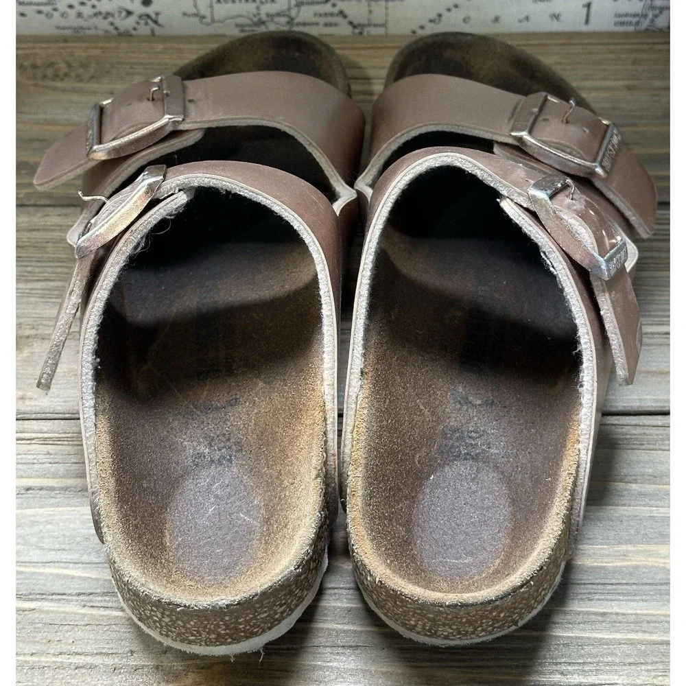 Birkenstock Arizona Sandals Metallic Rose Gold Kids 2 / 33 Excellent